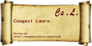 Csegezi Laura névjegykártya
